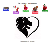 Tablet Screenshot of lionheartpuppets.com